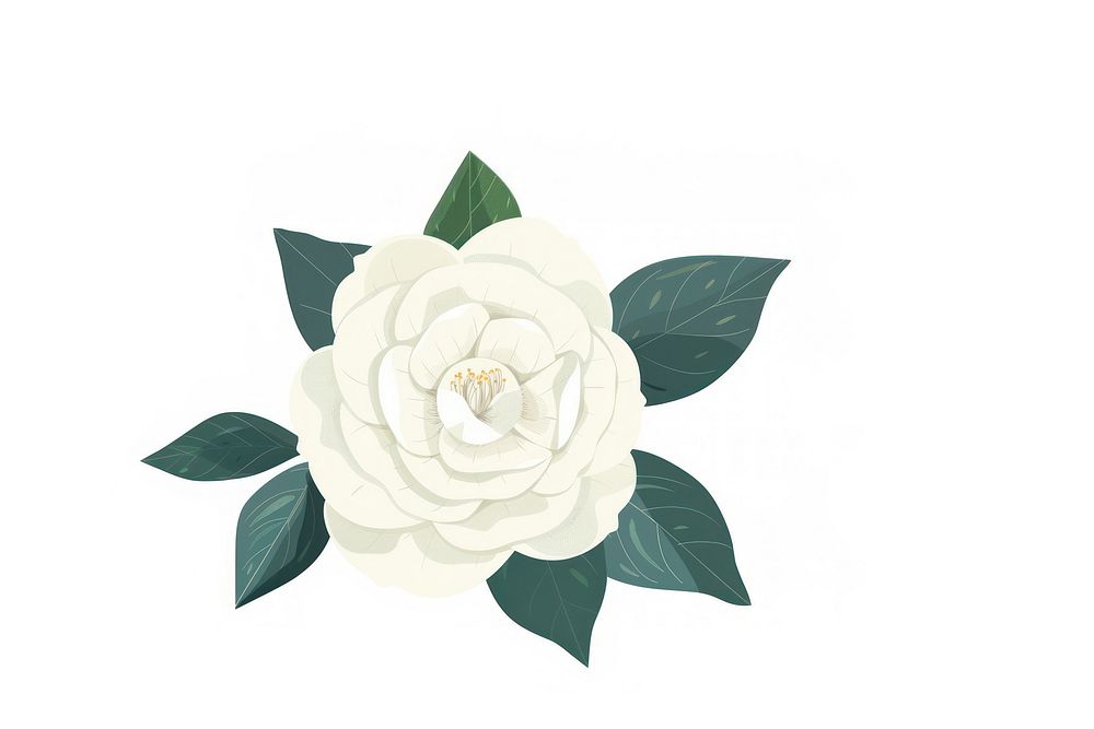 White camellia flower plant rose.