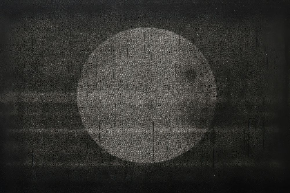 Moon in dark sky silkscreen backgrounds astronomy textured.