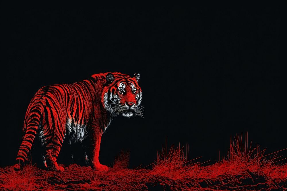 Tiger wildlife outdoors animal.