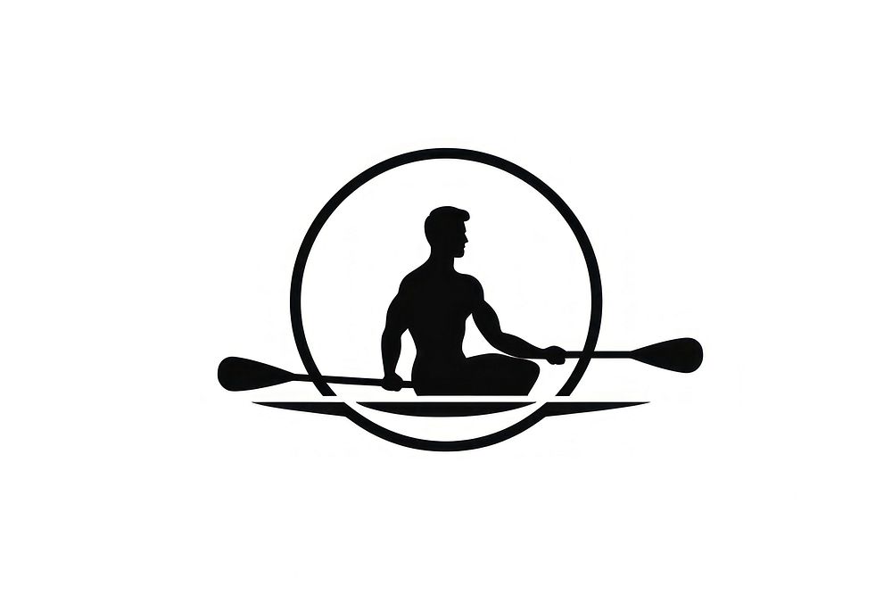 Rowing silhouette adult logo.