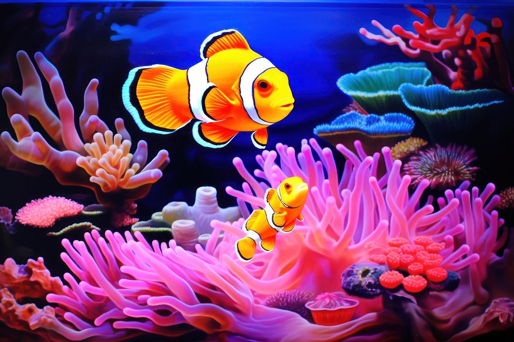 Clownfish aquarium outdoors animal.