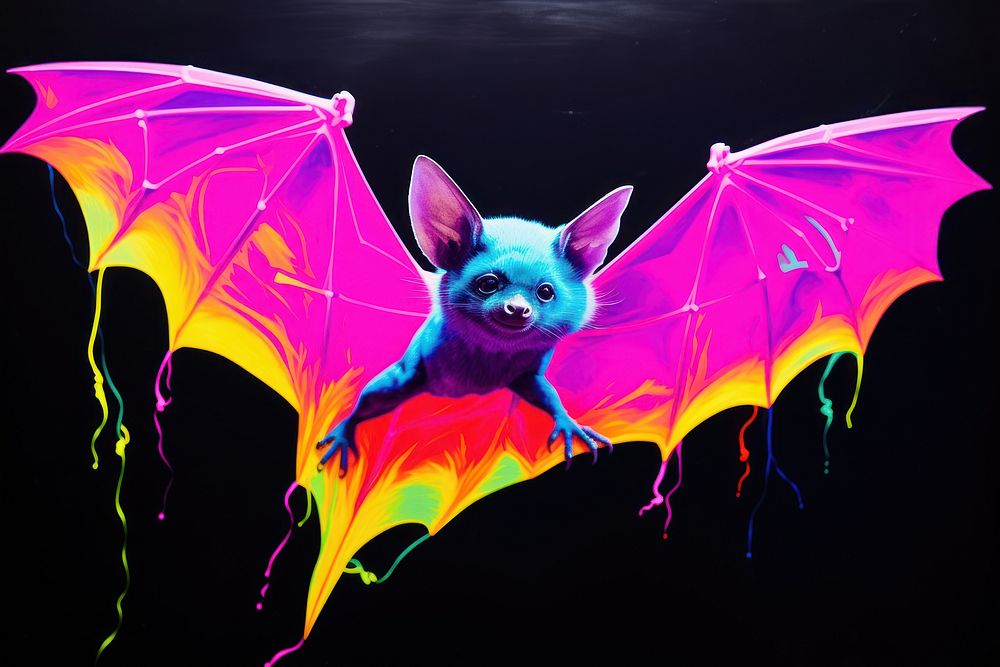 Animal bat purple blue. | Premium Photo Illustration - rawpixel