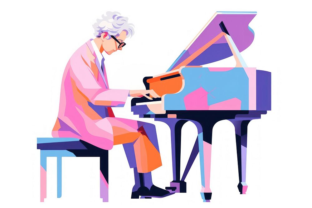 Pianist sticker musician pianist keyboard piano.