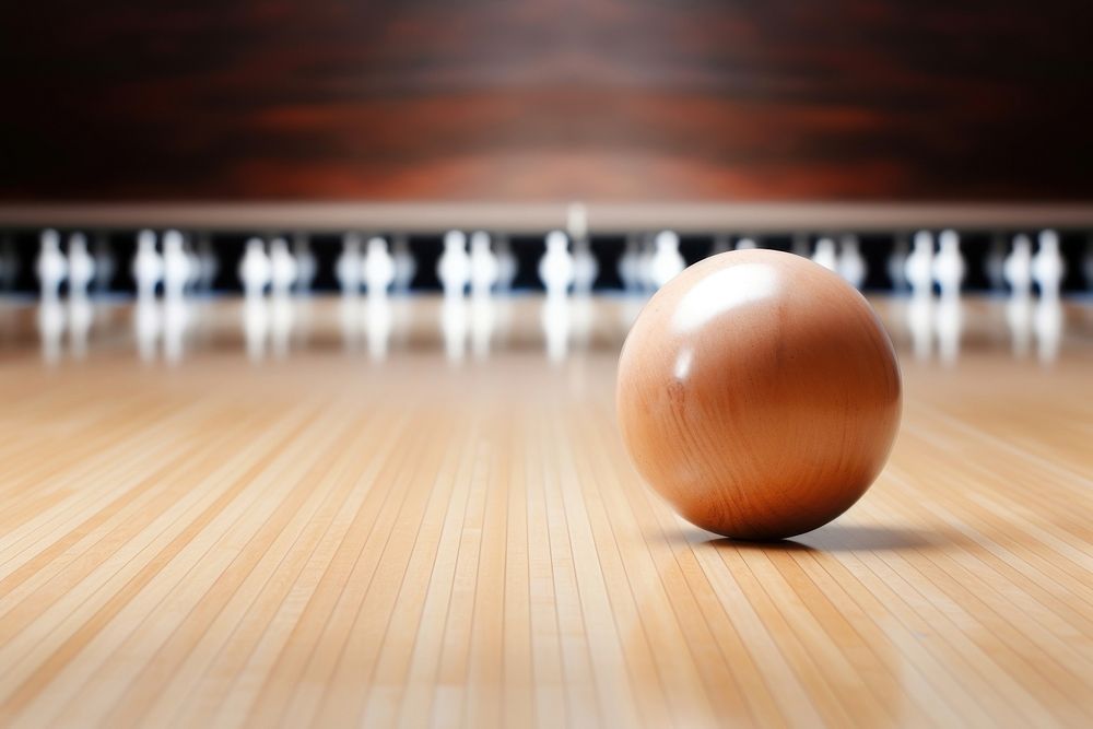 Bowling ball in bowling lane sports sphere bowls.
