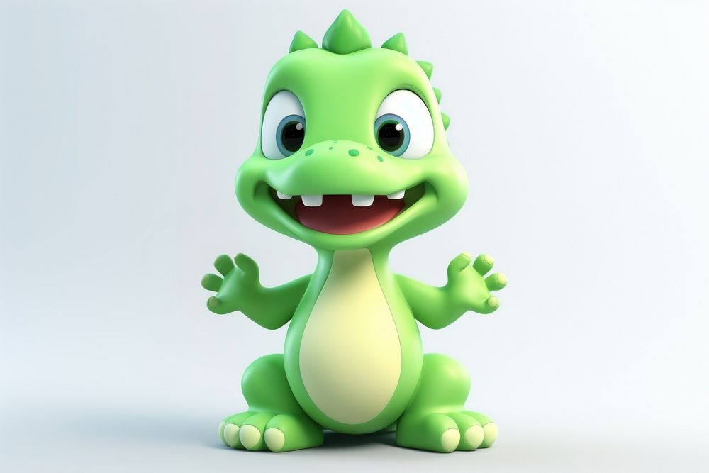 Cute baby crocodile background cartoon plush toy.