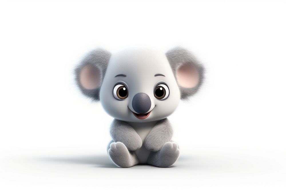 Cute baby koala bear background cartoon plush toy.