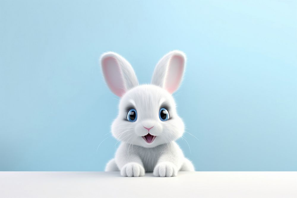 Cute baby rabbit background cartoon animal mammal.