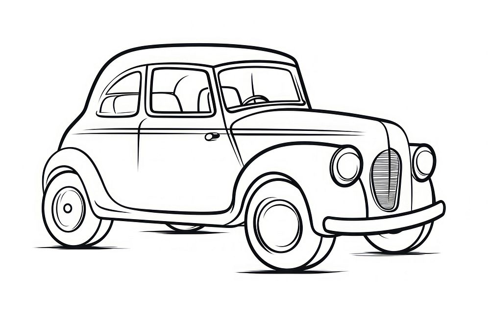 Car drawing vehicle sketch.