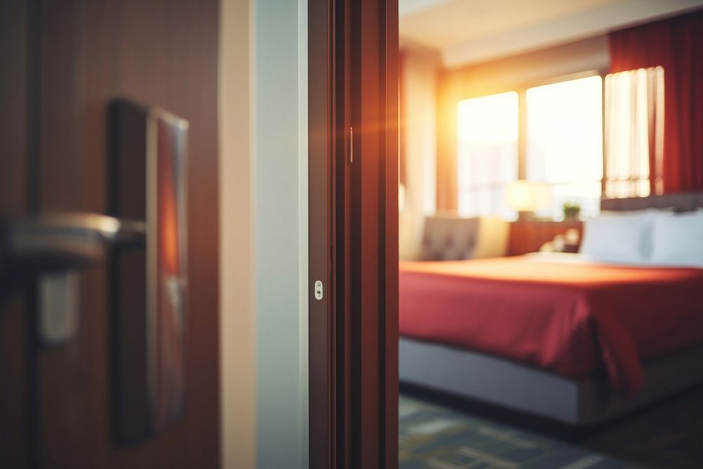 Hotel bedroom door furniture.