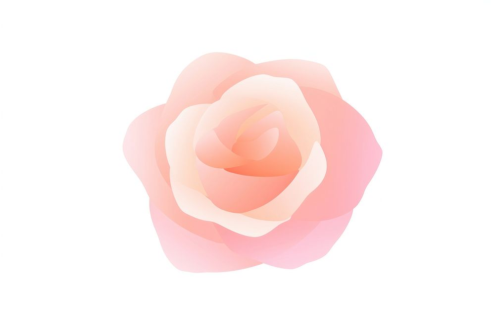 Gradient border rose flower shape petal.
