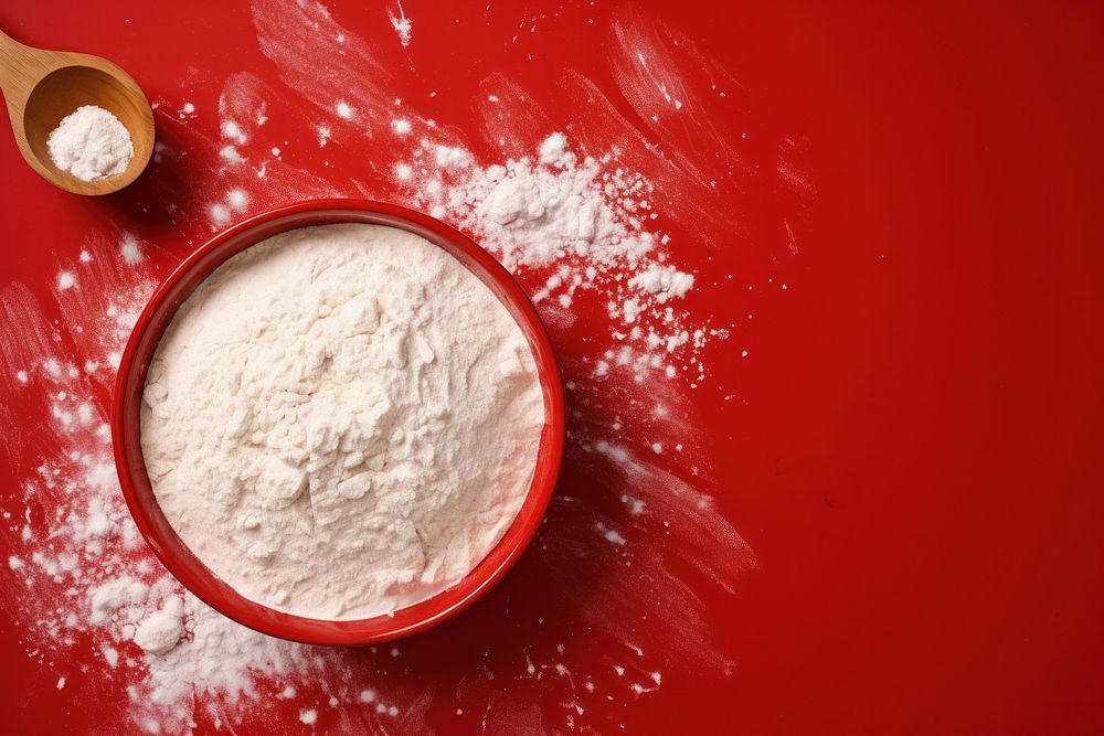 Flour powder food red.