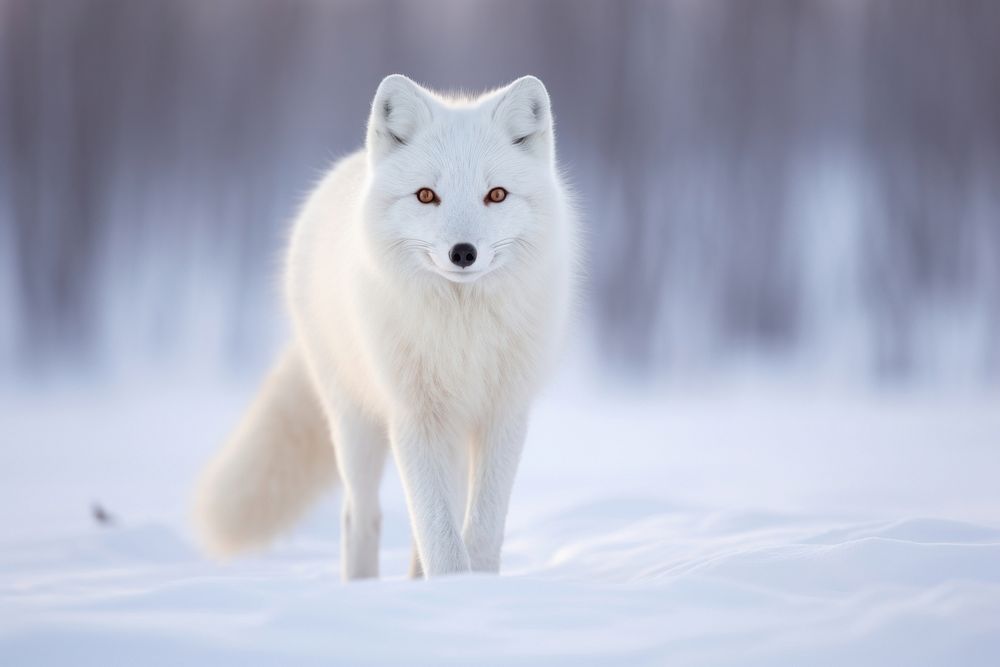 Arctic fox in snowy wilderness