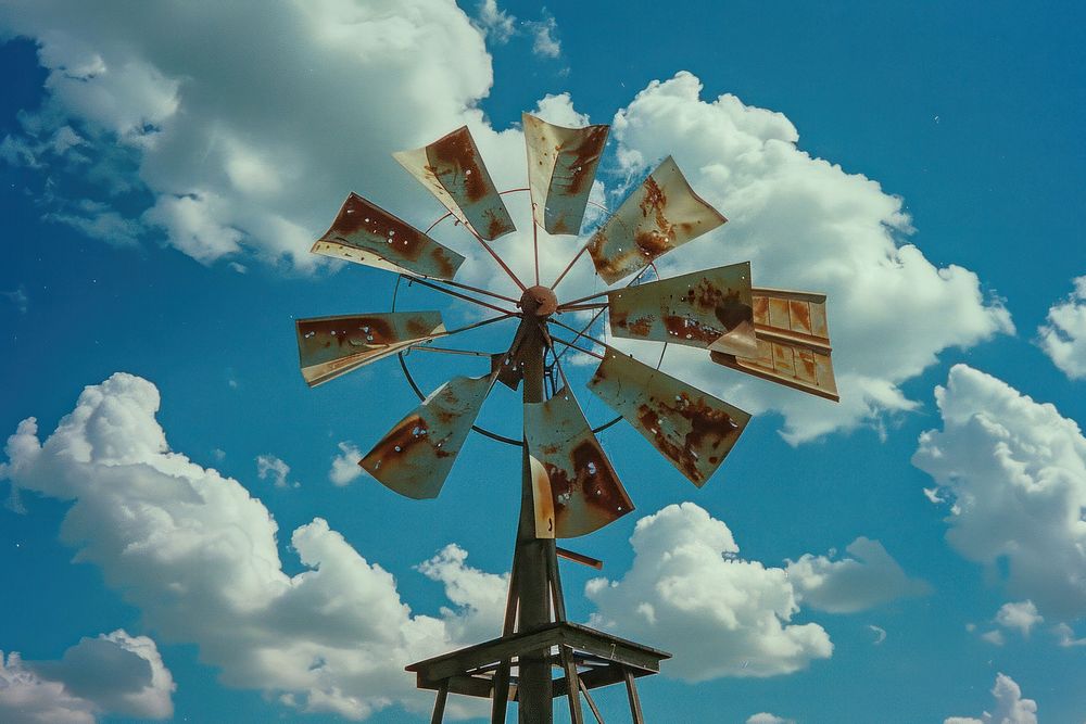 Windmill sky outdoors machine.