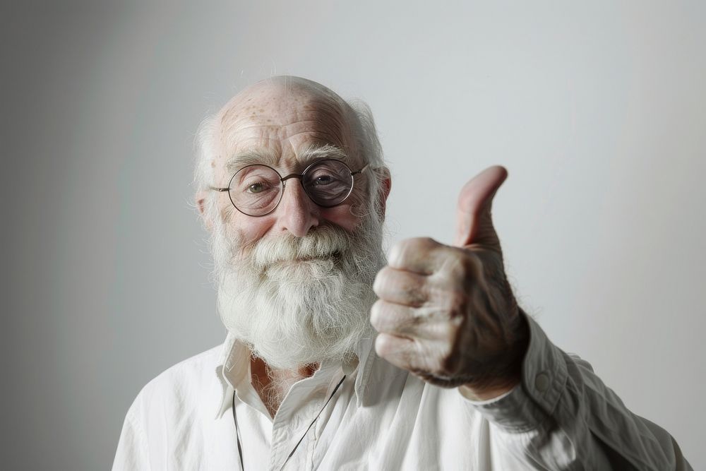 Old man glasses adult white.
