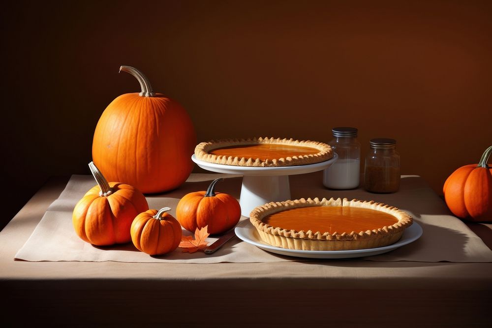 Pumpkin pie pumpkin vegetable plate.