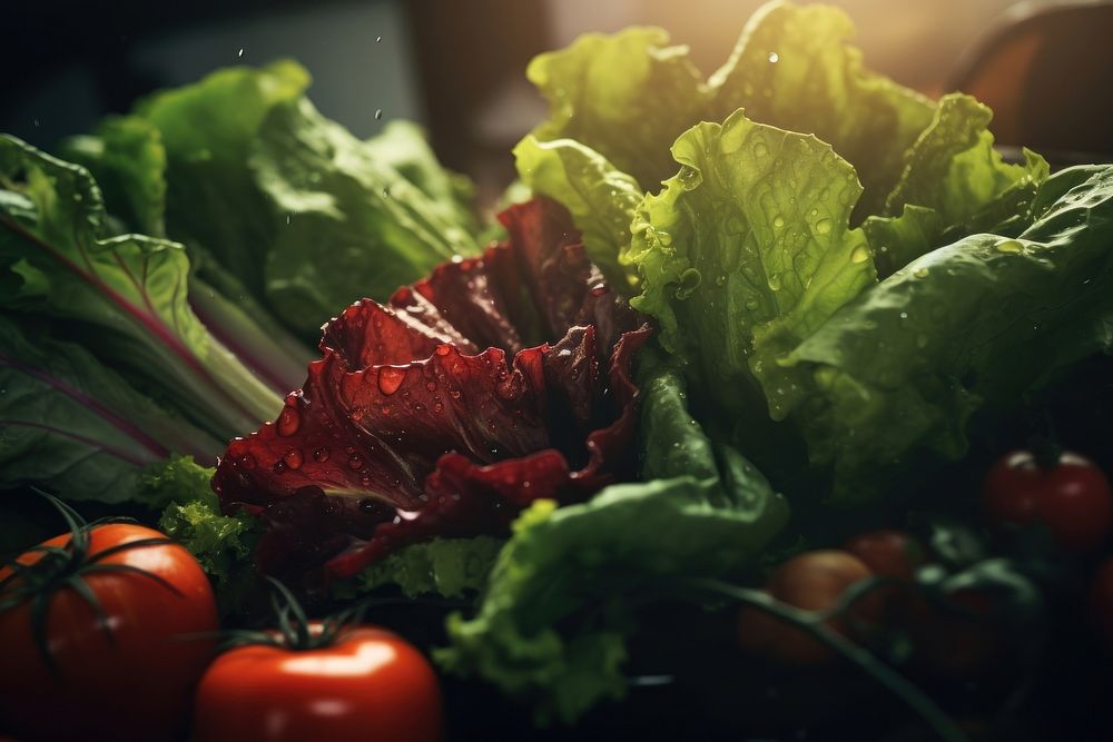 Organic vegetable lettuce plant food.