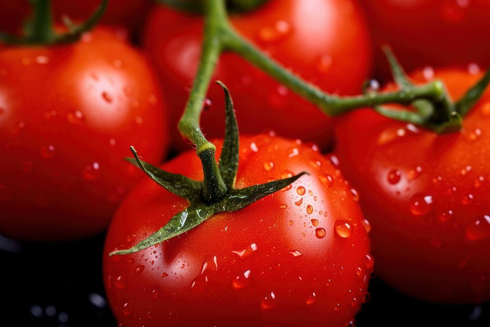 Organic tomatoes vegetable plant food.
