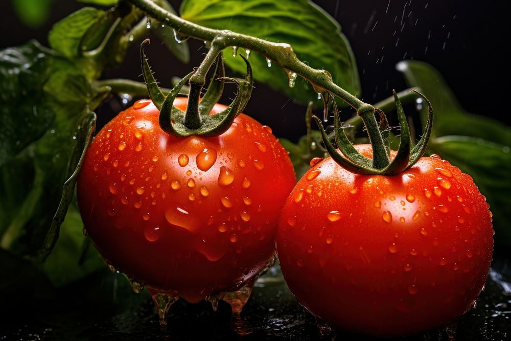 Organic tomatoes vegetable fruit plant.