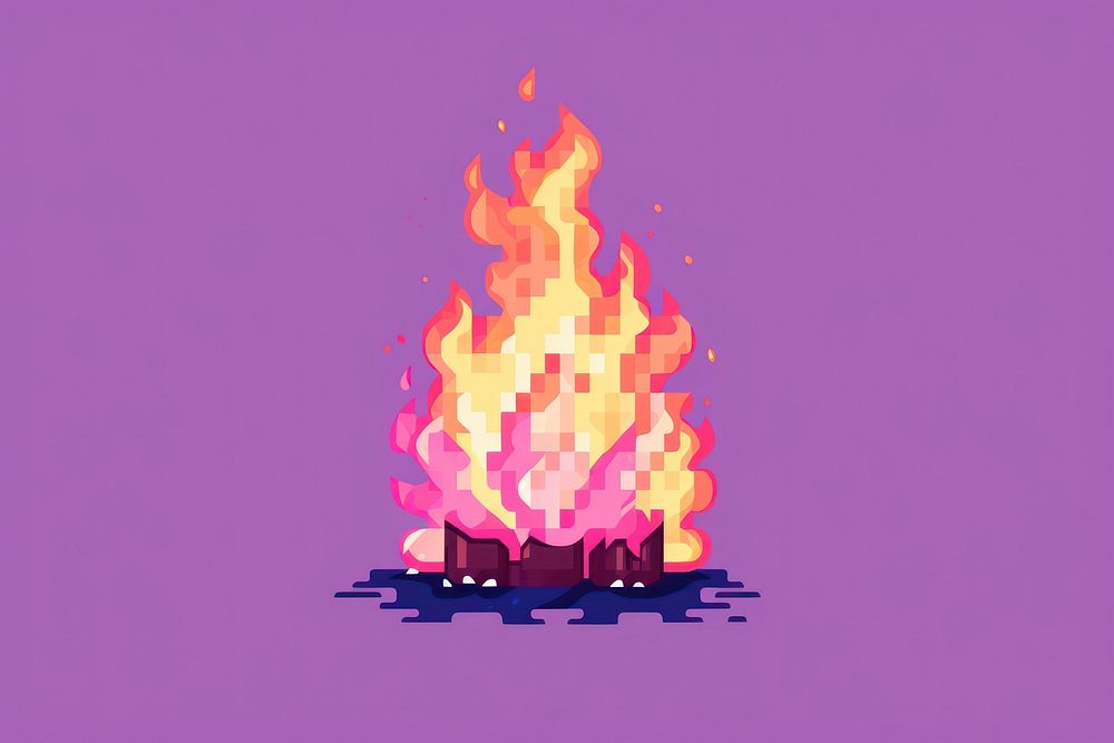 Bon fire pixel creativity fireplace campfire.