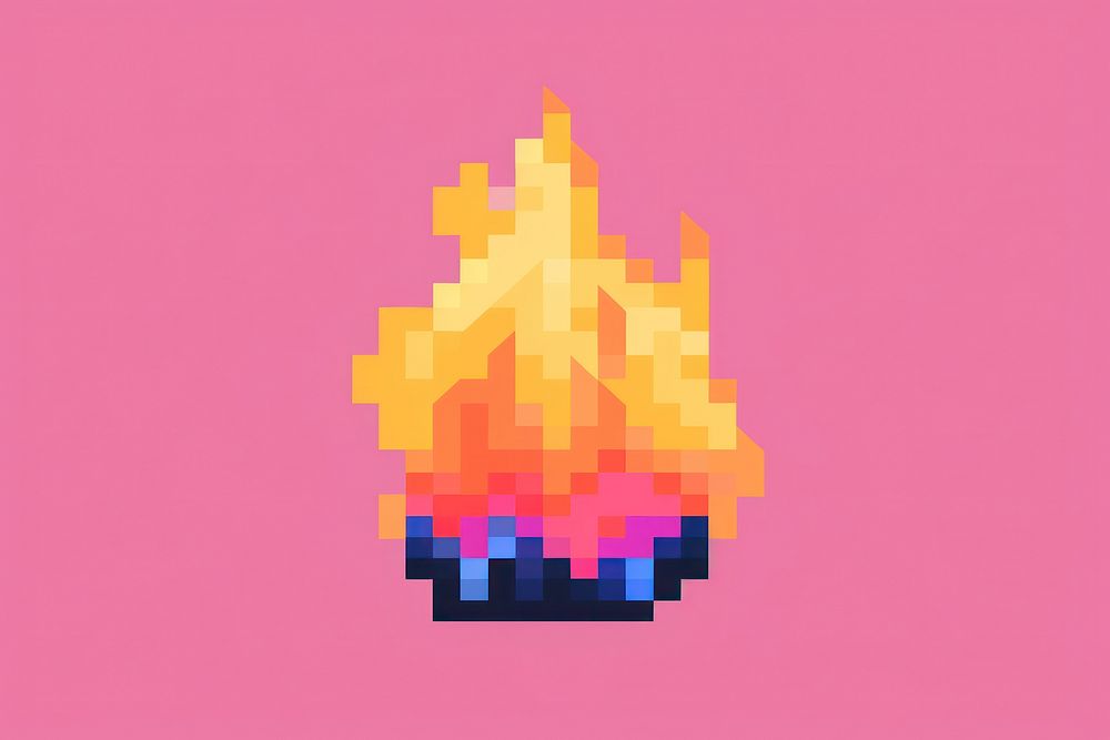 Bon fire pixel art creativity technology.