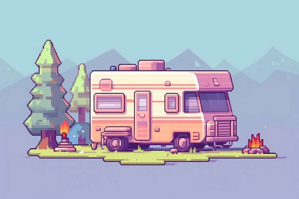 Camping pixel vehicle transportation .