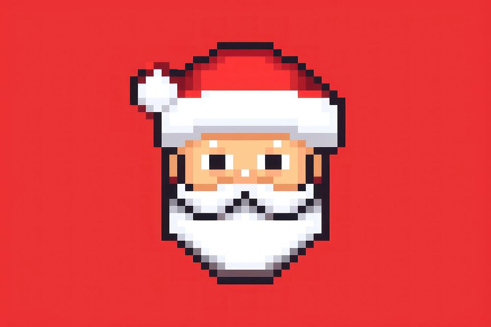 Santa claus pixel shape art clapperboard.