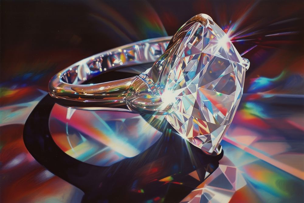 Diamond ring diamond gemstone jewelry.