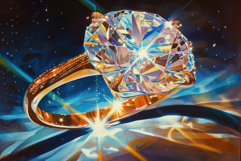 Diamond ring diamond gemstone jewelry.