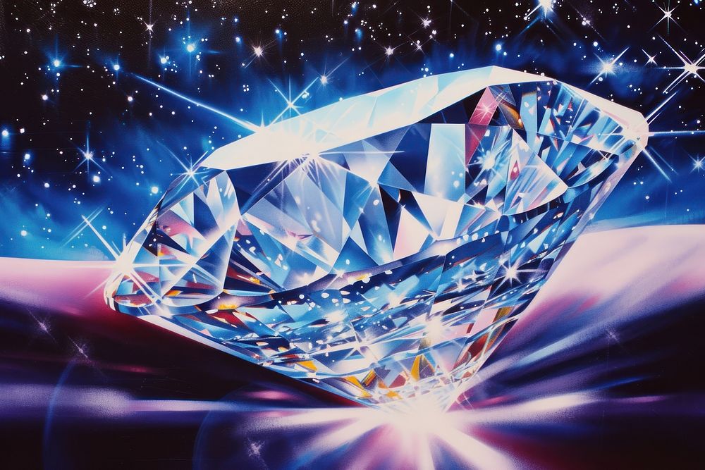 Large diamond ring on a velvet cushion one gemstone crystal jewelry.