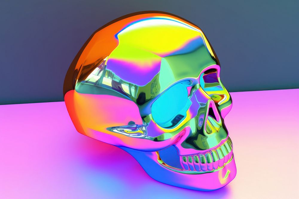 3d model skull graphics clothing glowing.