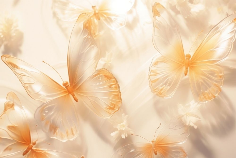 Aesthetic butterfly background holography backgrounds flower petal.