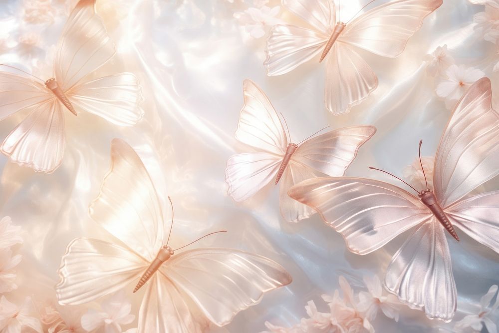 Aesthetic butterfly background holography backgrounds flower petal.