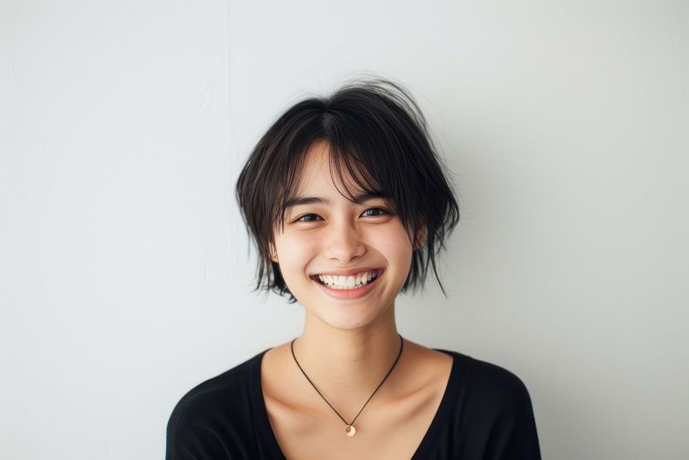 Asian person portrait photography necklace.