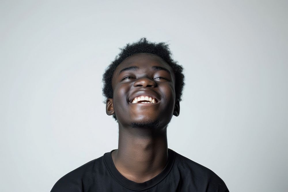 Black person portrait smiling adult.