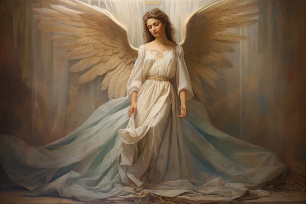 Angel painting dress adult.