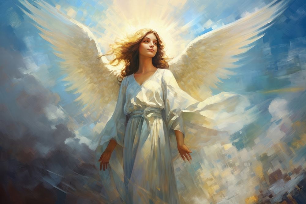 Heaven angel painting adult.