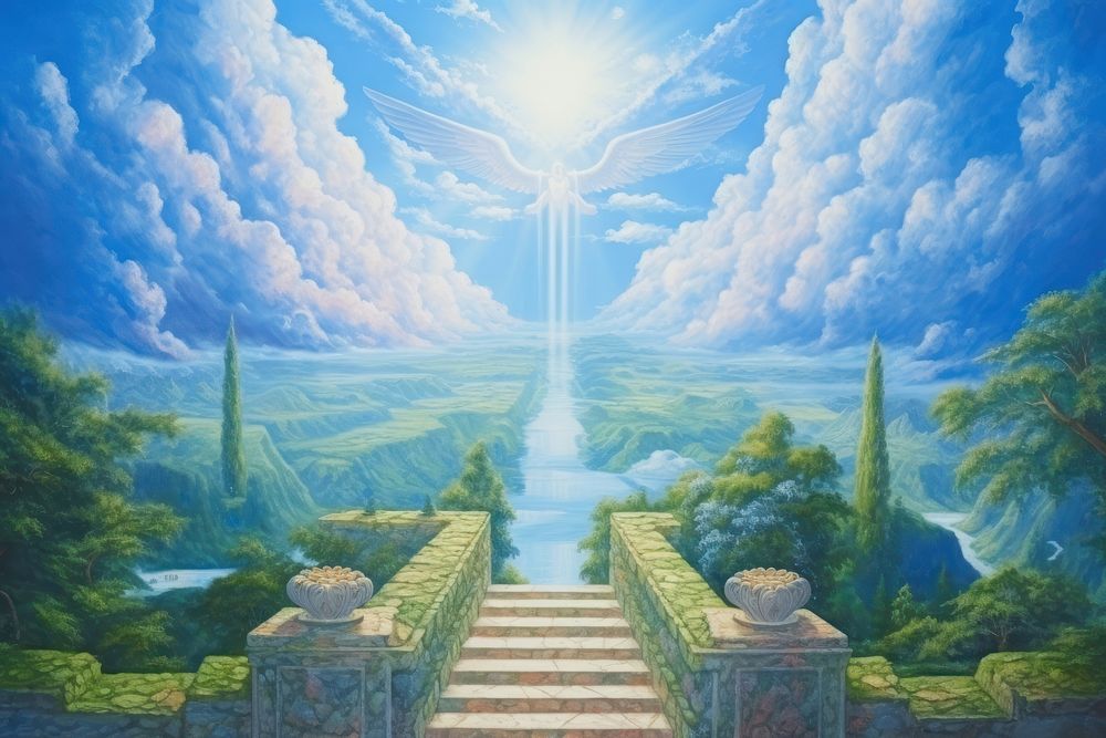 Heaven painting backgrounds landscape.