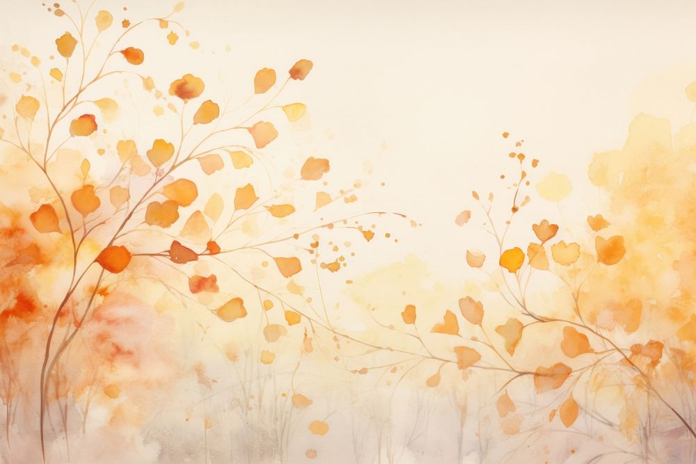 Watercolor autumn painting backgrounds pattern.