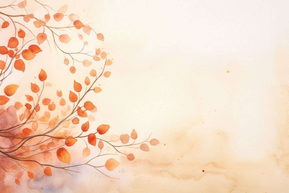 Watercolor autumn backgrounds painting pattern.