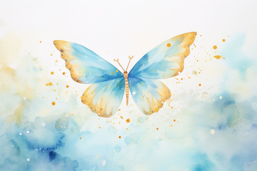 Butterfly outdoors painting animal.