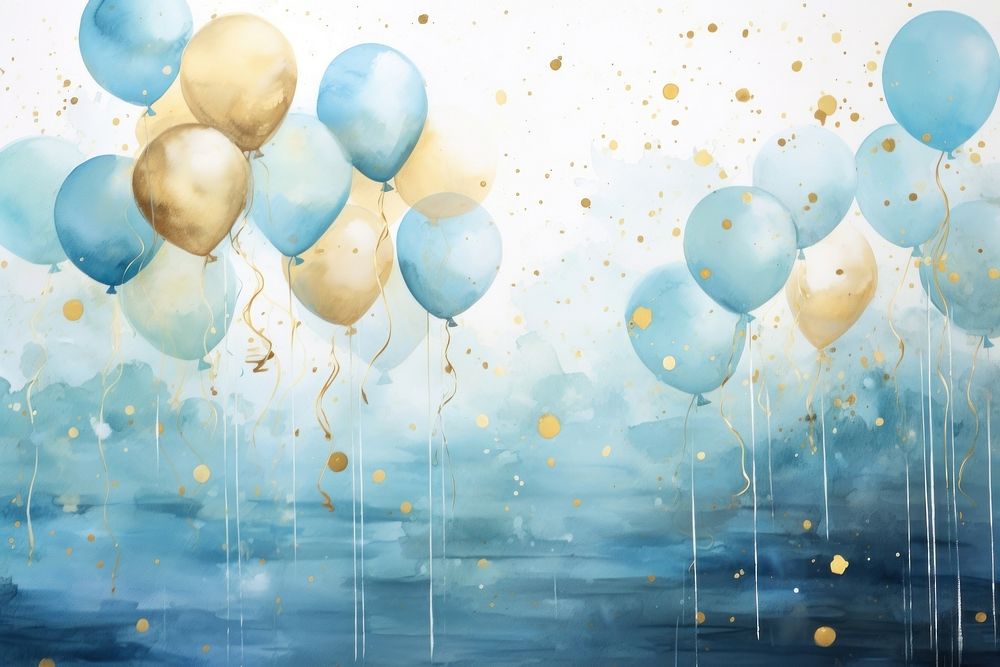 Watercolor balloon watery backgrounds painting celebration.