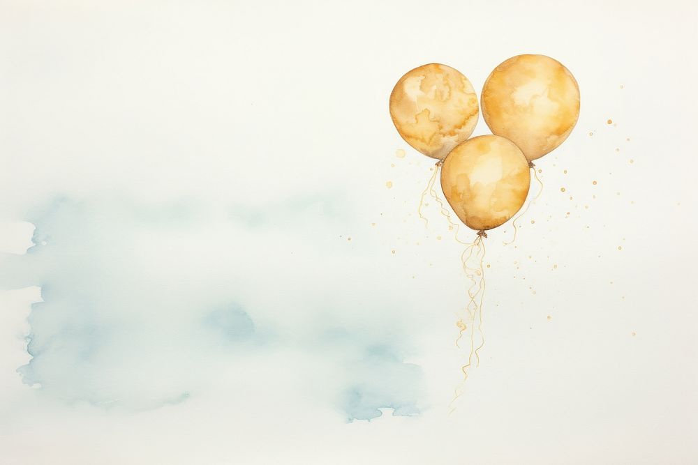 Watercolor balloon watery painting celebration drawing.