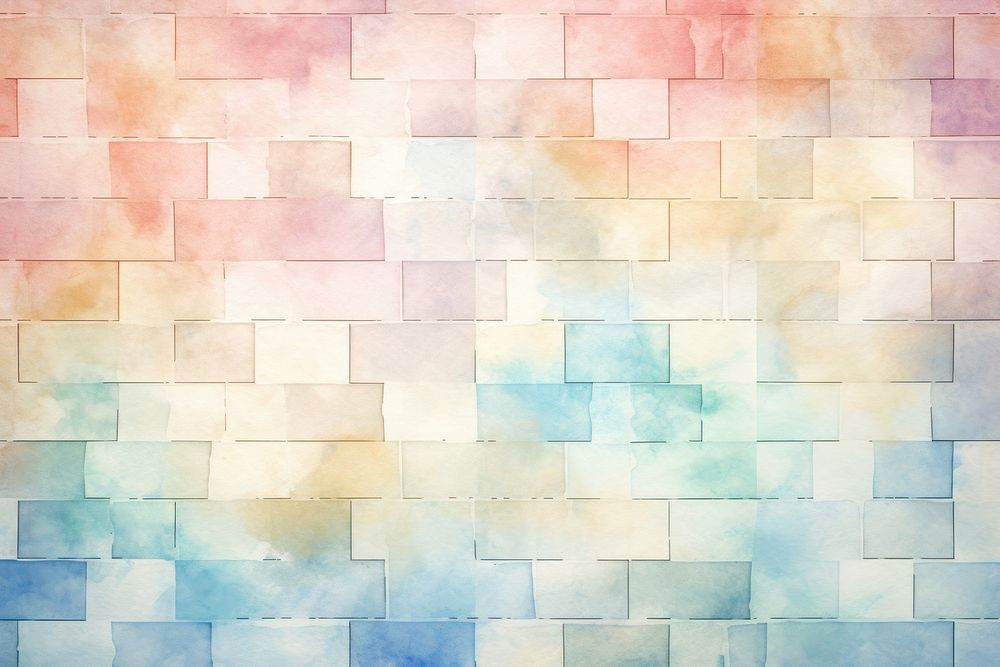 Watercolor brick wall pattern architecture backgrounds.