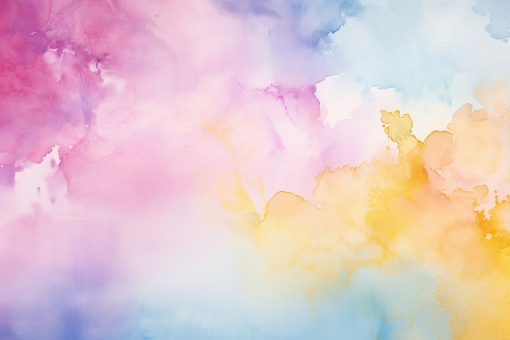 Watercolor rainbow color painting backgrounds nature.