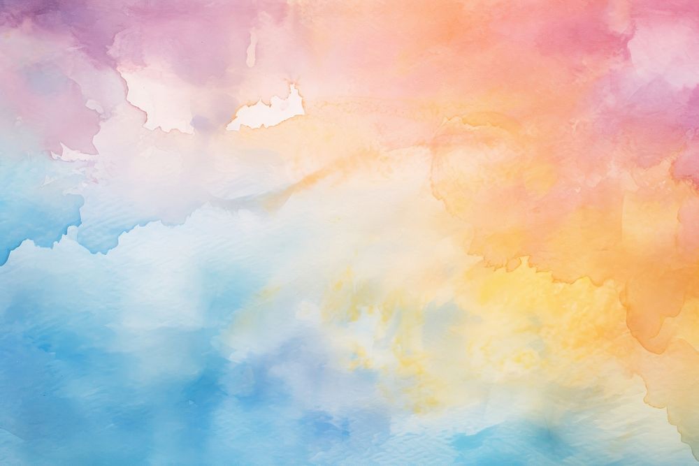 Watercolor rainbow painting backgrounds nature.