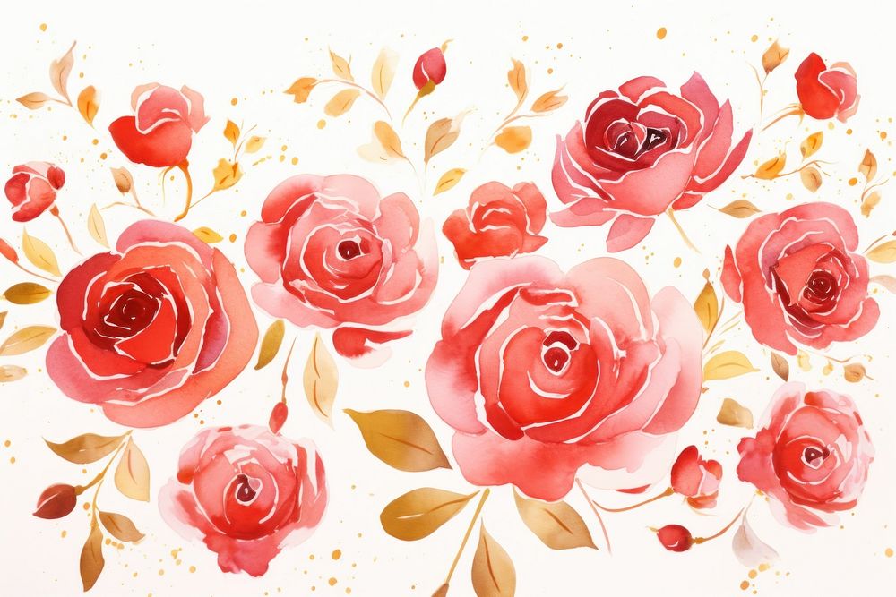 Rose backgrounds painting pattern.