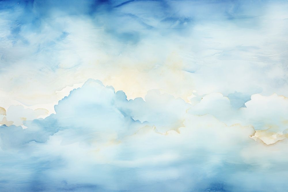 Painting cloud sky backgrounds.