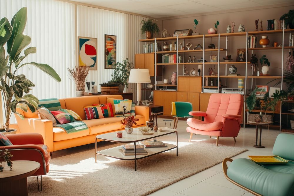 Retro living room furniture architecture chair.