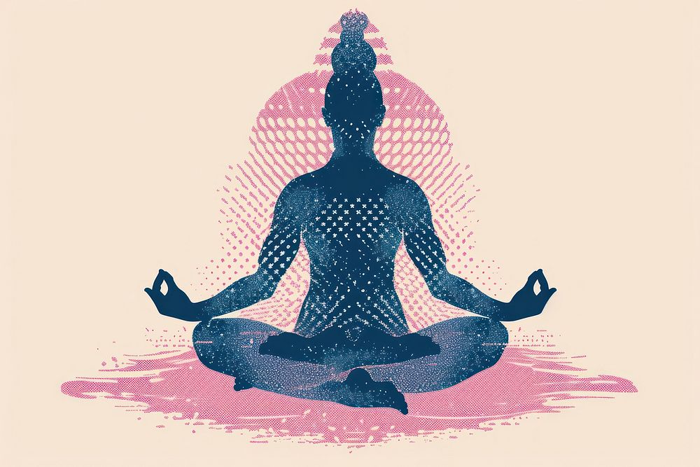 Yoga adult cross-legged spirituality.