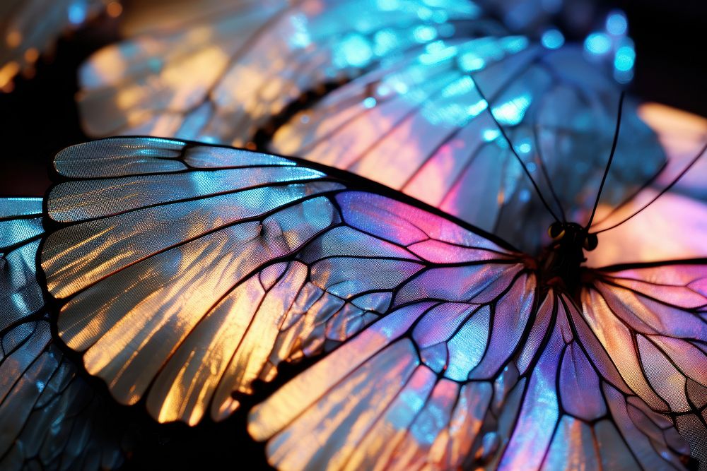 A butterfly wing with pastel fragility wildlife glowing.